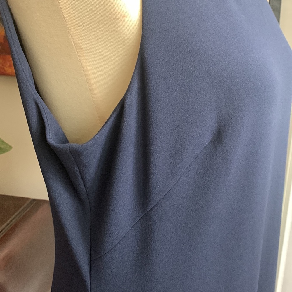 🎉Host Pick🎉 Gorgeous Calvin Klein Sleeveless Twilight Blue High Low Dress EUC - Picture 14 of 17